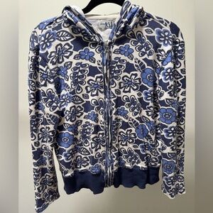 Floral Blue and White Women's Jacket